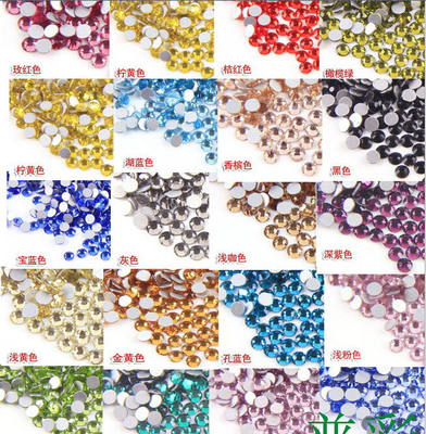 Niet heet moeilijke situatiekristal strass voor de decoratie van de spijkerkunst met diverse kleuren ss3/ss4/ss5/ss6